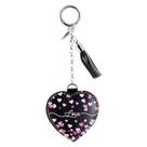 Chaveiro couro amor rosa love preto