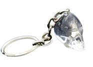 Chaveiro Cranio Cristal Caverinha Natural Garimpo Prateado Chaveiro Cranio Cristal Caverinha Natural Garimpo Prateado