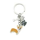 Chaveiro Creative Pet Dog Corgi Paw Bone Alloy para bolsas Chaveiro Creative Pet Dog Corgi Paw Bone Alloy para bolsas