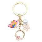 Chaveiro Creative Pink Butterfly Pearl para bolsas e mochilas Chaveiro Creative Pink Butterfly Pearl para bolsas e mochilas