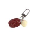 Chaveiro Creative Red Date and Lotus Seed PVC Foo Chaveiro Creative Red Date and Lotus Seed PVC Foo