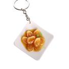 Chaveiro Creative Square Plate Food, modelo de prato de PVC Chaveiro Creative Square Plate Food, modelo de prato de PVC