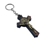 Chaveiro Crucifixo Bizantino Medalha de São Bento 7 cm