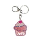 Chaveiro CupCake Fofo Com Brilho Prata / Dourado
