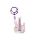 Chaveiro Cute Cartoon Animal Music Guitarra Purple Cat Design Chaveiro Cute Cartoon Animal Music Guitarra Purple Cat Design