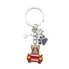 Chaveiro Cute Dog Driving Corgi I Drive com estampa de osso e pata Chaveiro Cute Dog Driving Corgi I Drive com estampa de osso e pata
