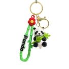 Chaveiro Cute Panda Cartoon Bamboo PVC Chaveiro Cute Panda Cartoon Bamboo PVC