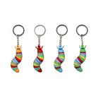 Chaveiro Cute Rainbow Caterpillar Soft PVC Chaveiro Charm