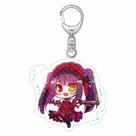 Chaveiro Date A Live Chibi Shidou, Kurumi, acrílico de origami
