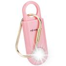 Chaveiro de 130dB, sirene, luz estroboscópica. Alarme de segurança pessoal com som alto e mosquetão. Alertas de emergência SOS para mulheres, meninas, crianças em idade escolar, corredores noturnos e caminhadas. Deterrente de alarme de urso.Pink