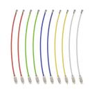 Chaveiro De Aço Inoxidável Com Cabo, 10 Peças, Diâmetro De 1, 1.5 E 2mm, Laço De Chave Com Fecho
