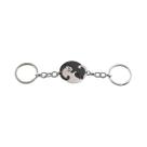 Chaveiro De Aço Inoxidável Em Formato De Coração 2 Peças Pequeno Portátil Com Pingente De Gato Yin