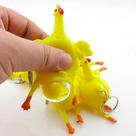 Chaveiro de Apertar Galinha Squishy Fidget Toy Portátil Relaxante Aperta e Sai Ovo Antiestresse Sensorial para Alívio de Estresse Ansiedade Calmaria