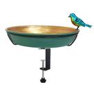 Chaveiro de banho Deck Bird de 11 cm de metal verde/bronze com braçadeira