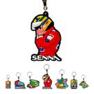 Chaveiro de Borracha Souvenir F1 Corrida Piloto Ayrton Senna
