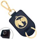 Chaveiro de Couro Cowgirl Cavalo Banhado a Ouro e Fecho Premium - Opções Couro Preto ou Marrom