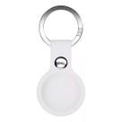 Chaveiro de Couro Faaftech Para Rastreador Faaftag Malas Branco