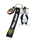 Chaveiro de desenho animado em PVC Bugs Bunny com pingente Porky Pig Chaveiro de desenho animado em PVC Bugs Bunny com pingente Porky Pig