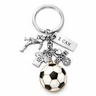 Chaveiro de Futebol VEOWOO em Tom Prata com Pingentes de Camisa de Jogador