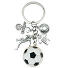 Chaveiro de jogador de futebol com camisa de futebol e pingentes Chaveiro de jogador de futebol com camisa de futebol e pingentes