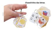 Chaveiro De Letras Bastão E Cursivas Plastificado Educativo