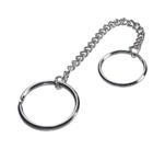 Chaveiro de metal Hillman, corrente prateada de 16,5 cm