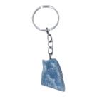 Chaveiro de Pedra Quartzo Azul Bruto promover a cura