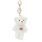 Chaveiro de pelúcia Bear Zitokin Zitokin Bear Plush 13 cm com coração roxo