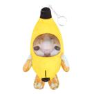 Chaveiro de pelúcia Crying Banana Cat com som Happy Funny Baby Chaveiro de pelúcia Crying Banana Cat com som Happy Funny Baby