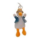 Chaveiro de pelúcia Cute Couple Duck com camisa jeans e chapéu
