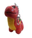 Chaveiro de Pelúcia Dinossauro Colorido para Chaves e Bolsas Mochilas