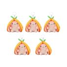 Chaveiro De Pelúcia Fofo De Morango Coelho Fruta Animal, Pingente De Bolsa E Acessório Para Mochila