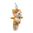 Chaveiro de pelúcia fofo esquilo amarelo com bicho de pelúcia Chaveiro de pelúcia fofo esquilo amarelo com bicho de pelúcia