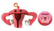 Chaveiro de pelúcia GiantMicrobes Uterus Plush para presente de histerectomia