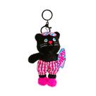 Chaveiro de pelúcia Lindo Chaveiro de Animais de Desenho Animal Preto