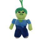 Chaveiro de Pelúcia Mini Zumbi Verde para Crianças e Colecionadores