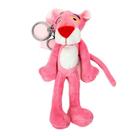 Chaveiro de pelúcia Pantera Rosa, personagem de desenho animado de 19 cm