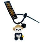 Chaveiro de resina de desenho animado de panda fofo com chapéu de palha Chaveiro de resina de desenho animado de panda fofo com chapéu de palha