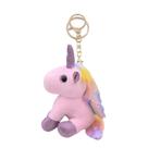 Chaveiro de unicórnio de pelúcia MOSSTYUS Kawaii Stuffed Animal rosa