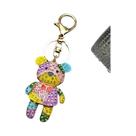 Chaveiro De Urso De Cristal Colorido Em Liga Com Strass, Acessório De Moda Para Bolsa, Joia Atacado