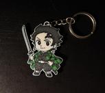Chaveiro Demon Slayer Tanjiro Nezuko em 3D 5cm
