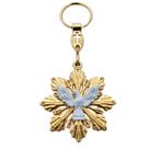 Chaveiro Divino Espírito Santo Metal Dourado AR633