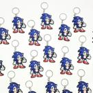 Chaveiro Do Sonic 10un Para Lembrancinha De Aniversário Festa TEma Menino