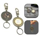 Chaveiro dos tres arcanjos extragrande com mosquete ouro velho