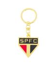 Chaveiro Dourado Escudo Time 4cm SPFC São Paulo FC - mileno