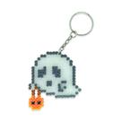 Chaveiro duplo pixel art halloween fantasminha
