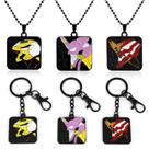 Chaveiro e colar com pingente Neon Genesis Evangelion Chaveiro e colar com pingente Neon Genesis Evangelion