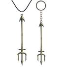 Chaveiro e pingente Aquaman Trident Design