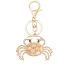 Chaveiro Elegant Crab com pedras de olho de gato e strass