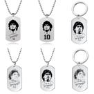 Chaveiro em aço inoxidável Diego Maradona, gravura personalizada